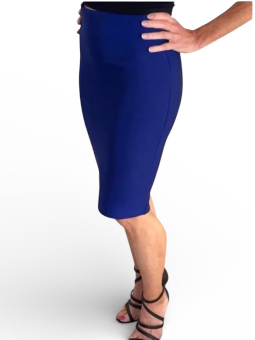 WOW couture Bodycon Bandage Pencil Skirt - Blue Size S